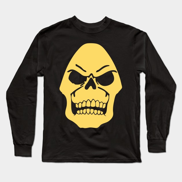 Skeleton Face Mask 2 Long Sleeve T-Shirt by MalcolmDesigns